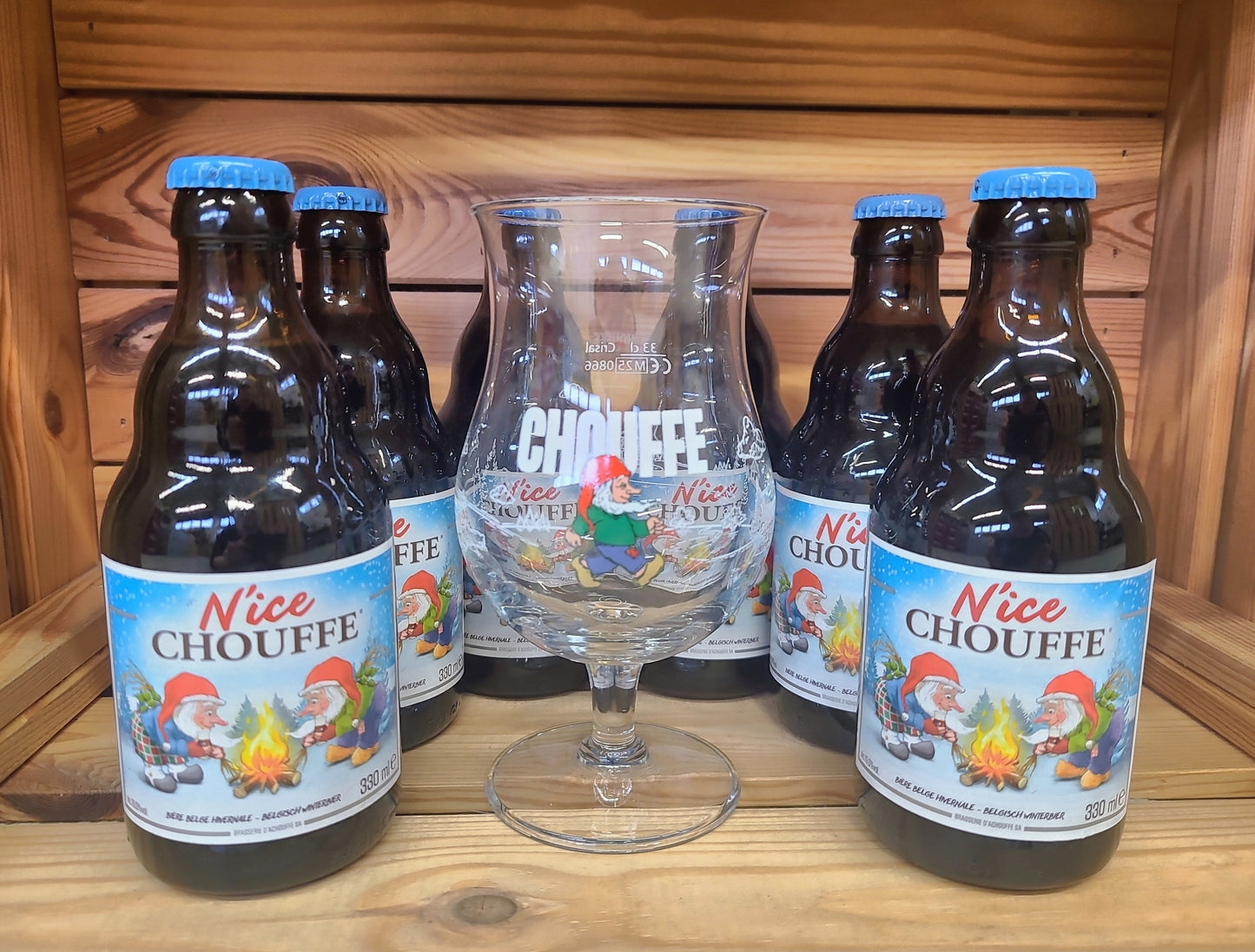 6er N'Ice Chouffe Weihnachtsbier inkl. Glas